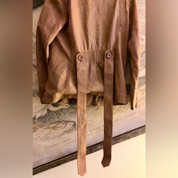 Ugg Lamb Leather Shearling Collar Jacket SZ Large Wear 2 Ways RARE - Picture 3 of 10